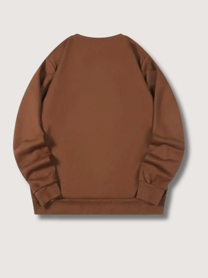 Mens Graphic Sweatshirt Cotton Crewneck Regular Fit