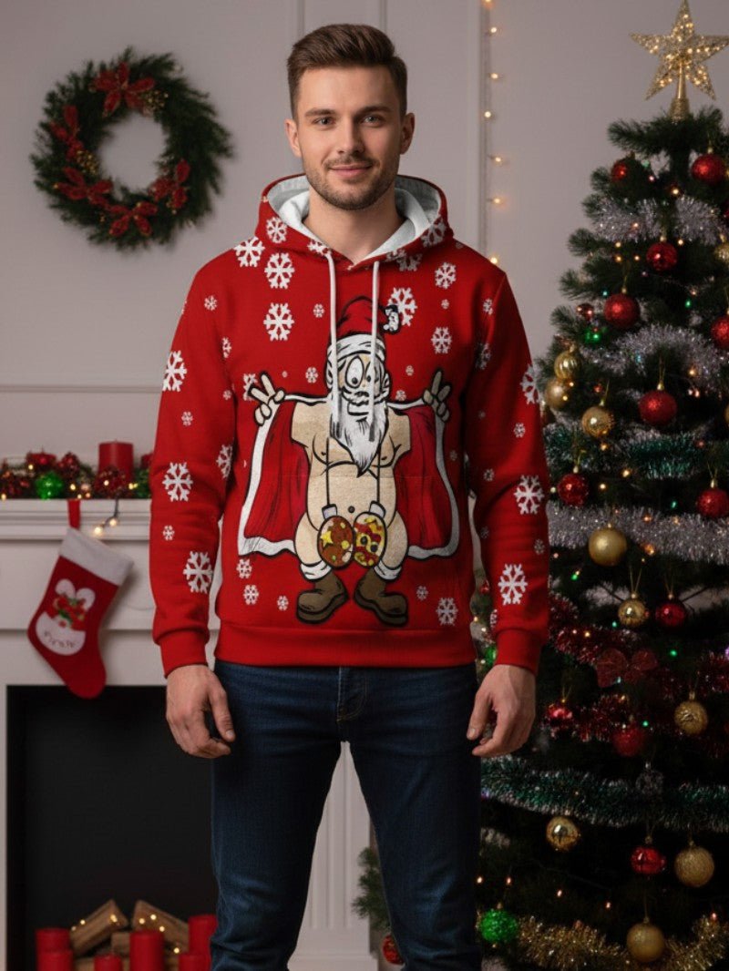 Mens Hoodie with Printed Graphic Relaxed Fit - BritishMode