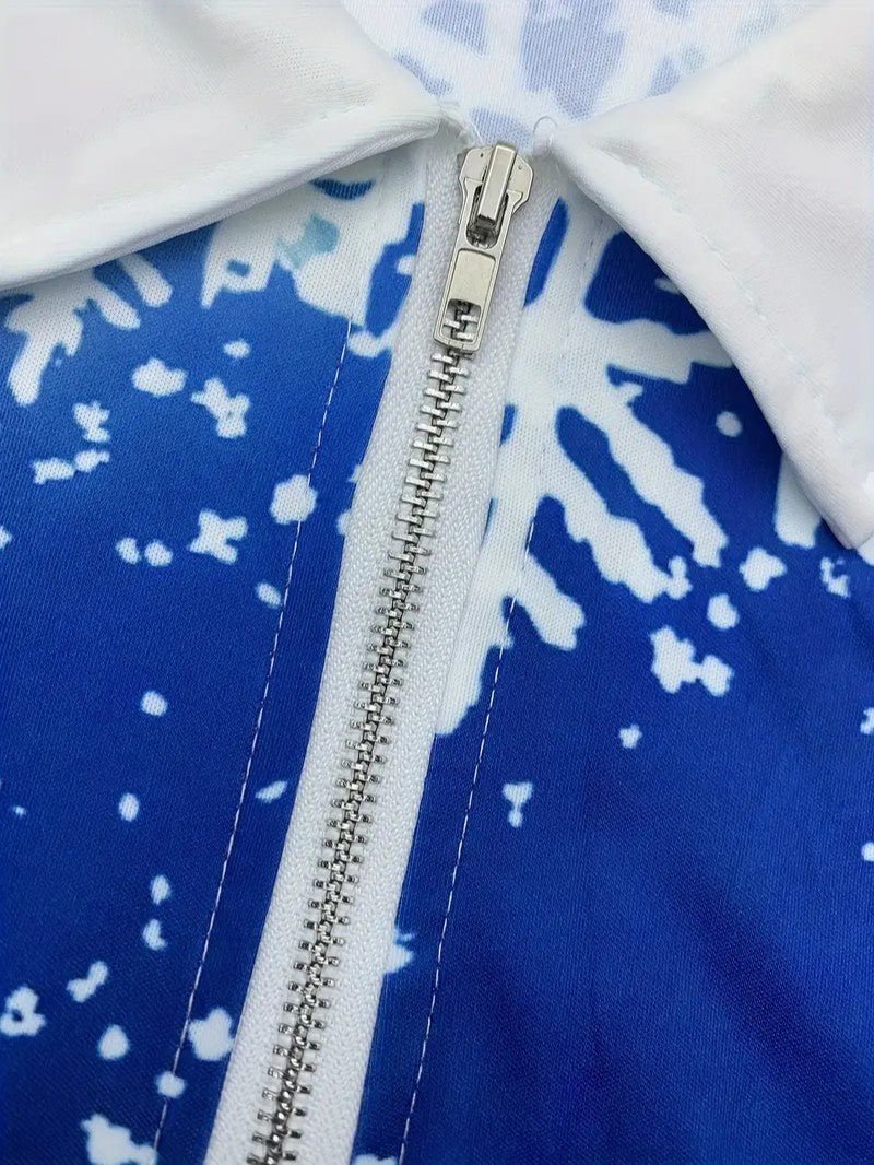 Mens Holiday Shirt with Snowflake Pattern Regular Fit