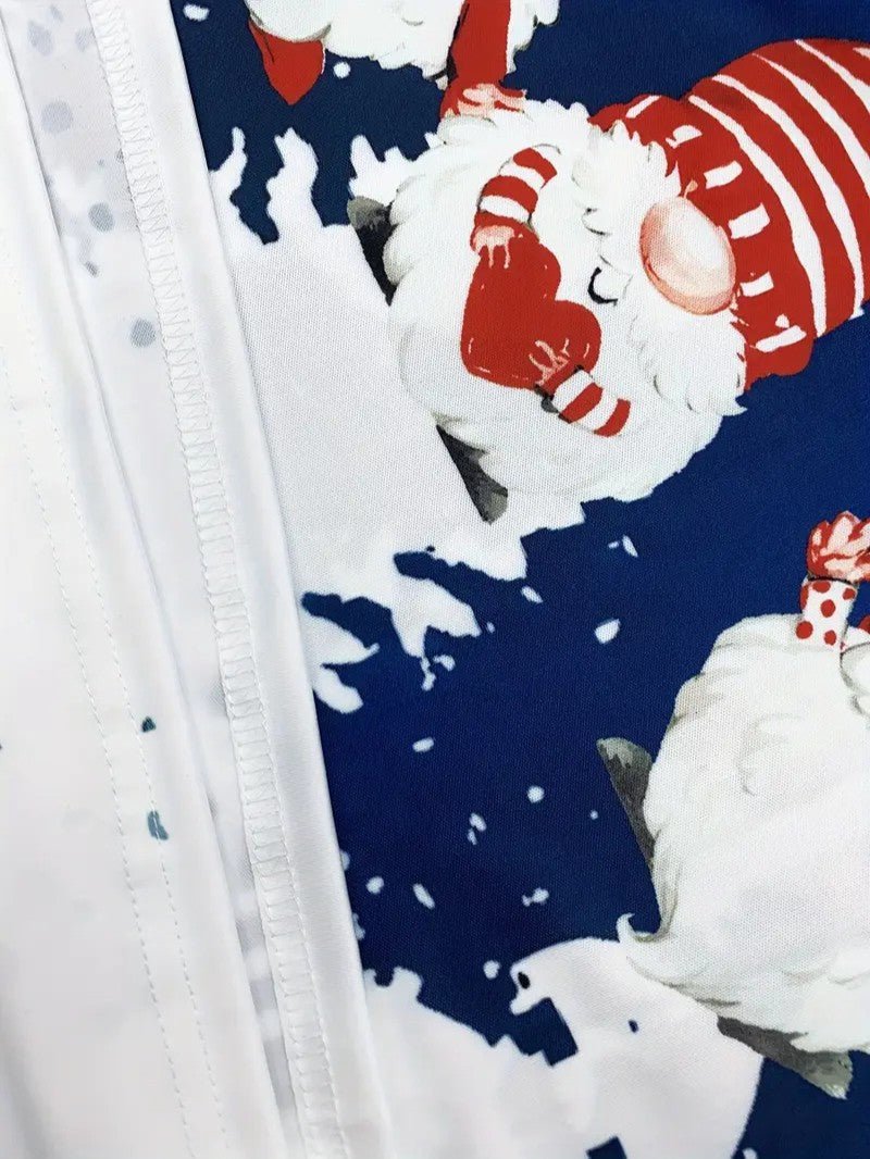 Mens Holiday Shirt with Snowflake Pattern Regular Fit