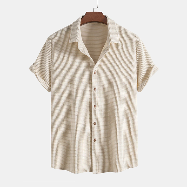 Mens Two-Piece Casual Shirt and Shorts Set