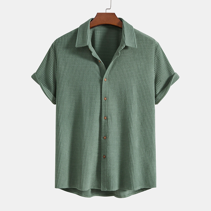 Mens Two-Piece Casual Shirt and Shorts Set