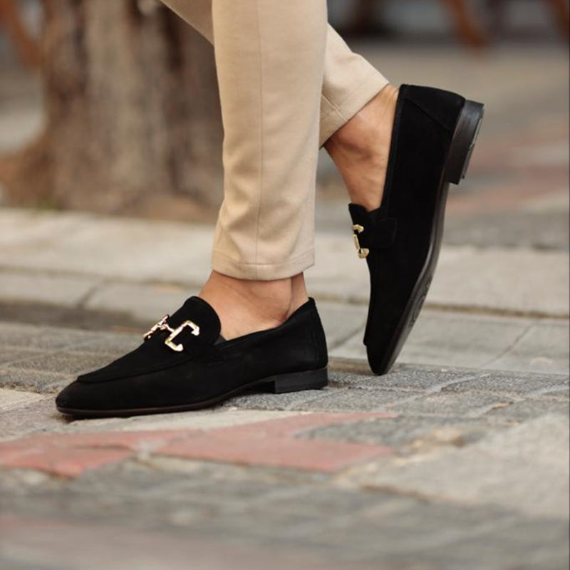 Mens Loafers Suede Upper Slip-On Cushioned Insole