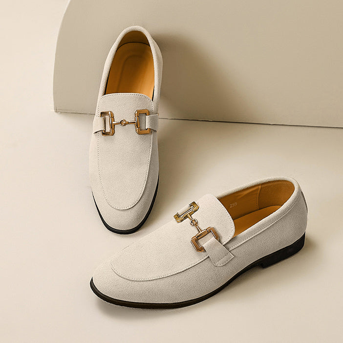Mens Loafers Suede Upper Slip-On Cushioned Insole