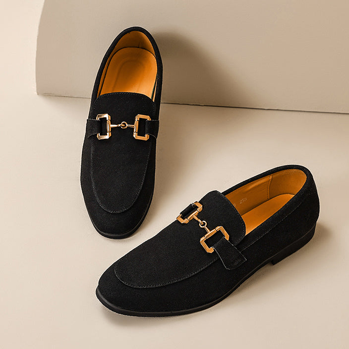 Mens Loafers Suede Upper Slip-On Cushioned Insole