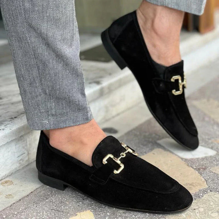 Mens Loafers Suede Upper Slip-On Cushioned Insole