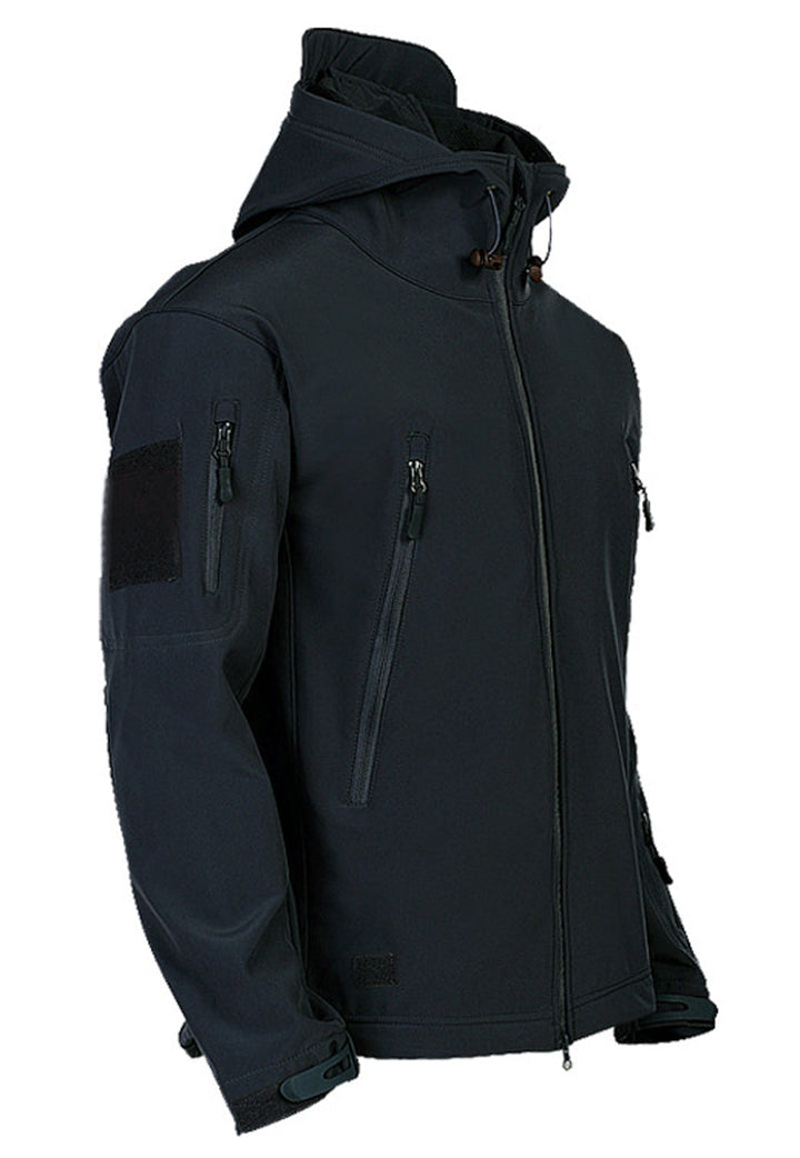 Mens Softshell Jacket Hooded Lightweight Waterproof