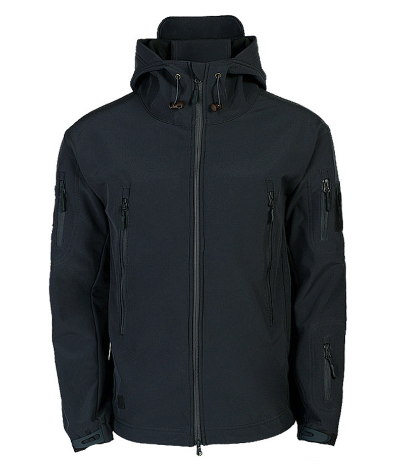 Mens Softshell Jacket Hooded Lightweight Waterproof