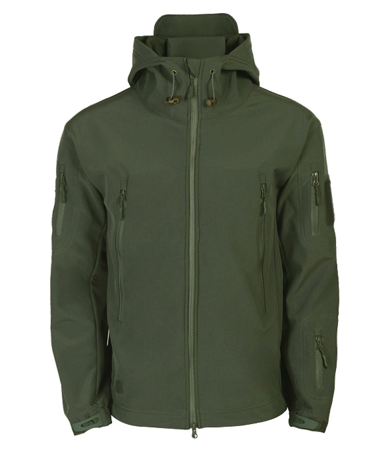 Mens Softshell Jacket Hooded Lightweight Waterproof
