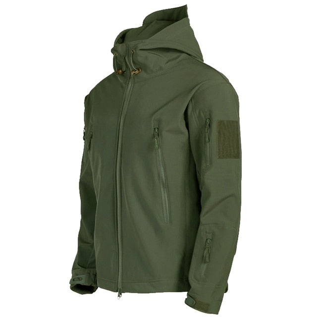 Mens Softshell Jacket Hooded Lightweight Waterproof