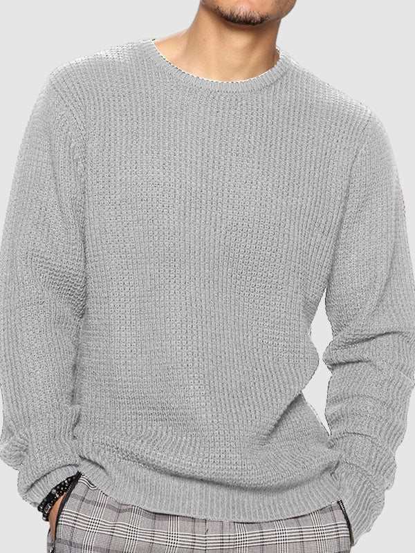 Mens Crew Neck Jumper Sweater Relaxed Fit