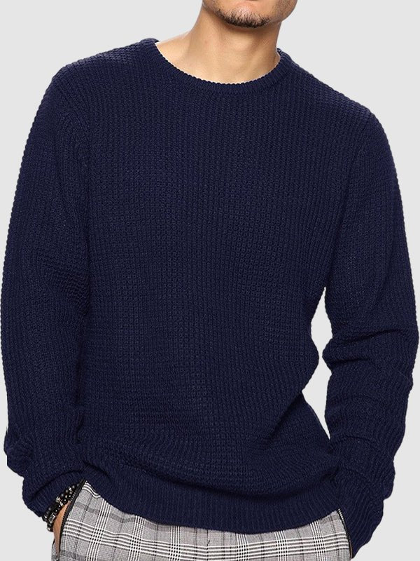 Mens Crew Neck Jumper Sweater Relaxed Fit