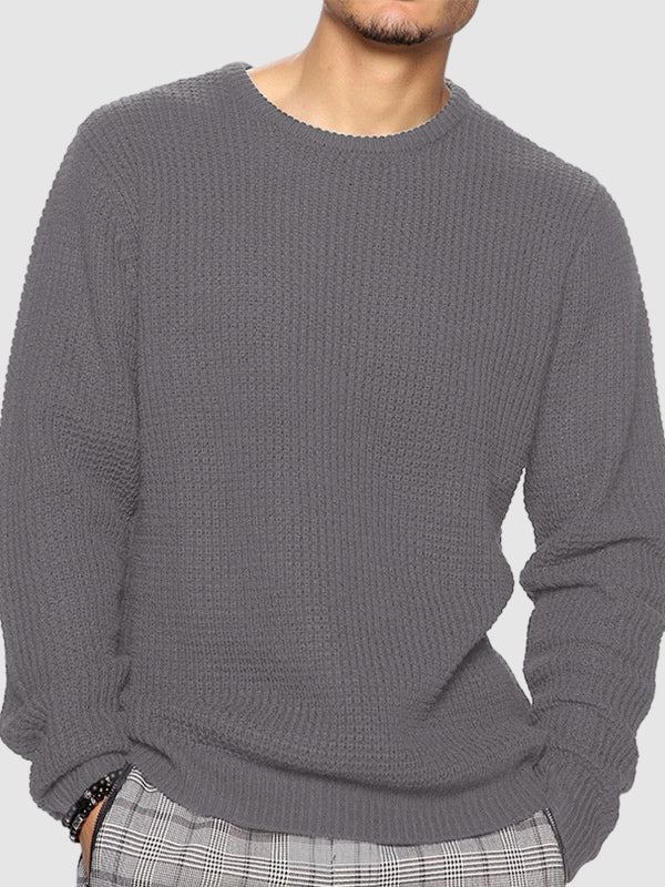 Mens Crew Neck Jumper Sweater Relaxed Fit