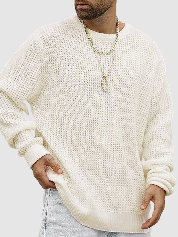 Mens Crew Neck Jumper Sweater Relaxed Fit - BritishMode