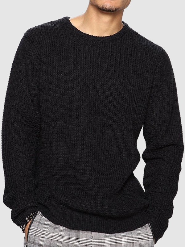 Mens Crew Neck Jumper Sweater Relaxed Fit