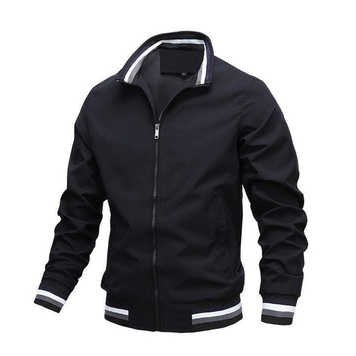 Mens Bomber Jacket Zip-Up Casual Classic Fit - BritishMode