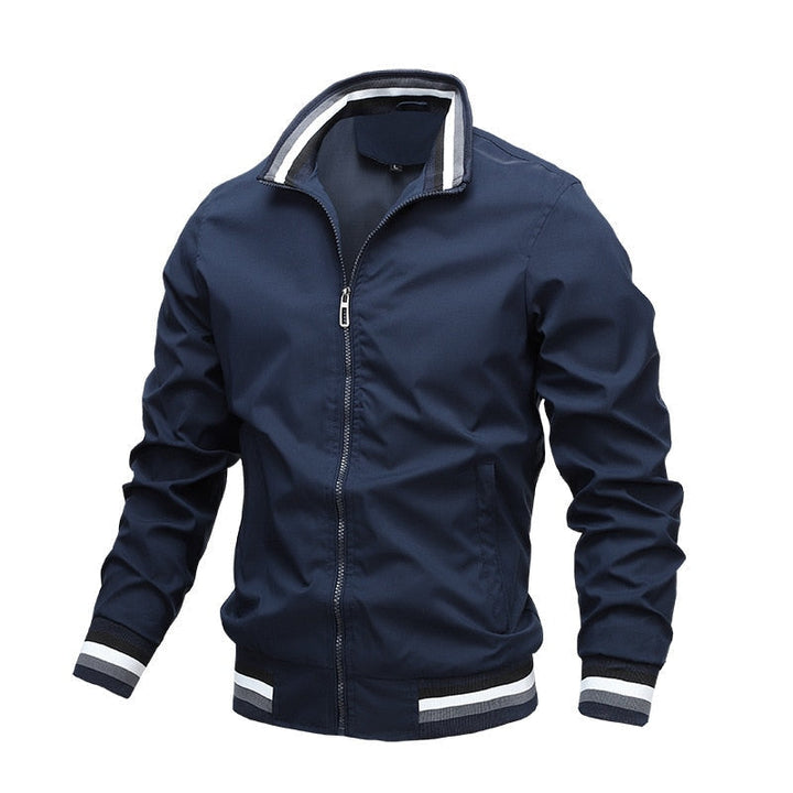 Mens Bomber Jacket Zip-Up Casual Classic Fit