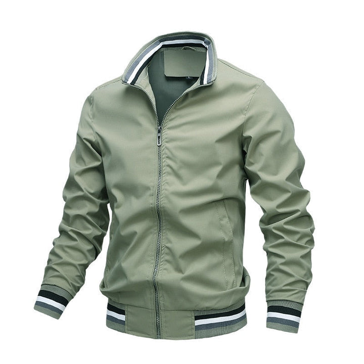 Mens Bomber Jacket Zip-Up Casual Classic Fit