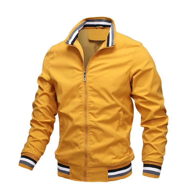 Mens Bomber Jacket Zip-Up Casual Classic Fit