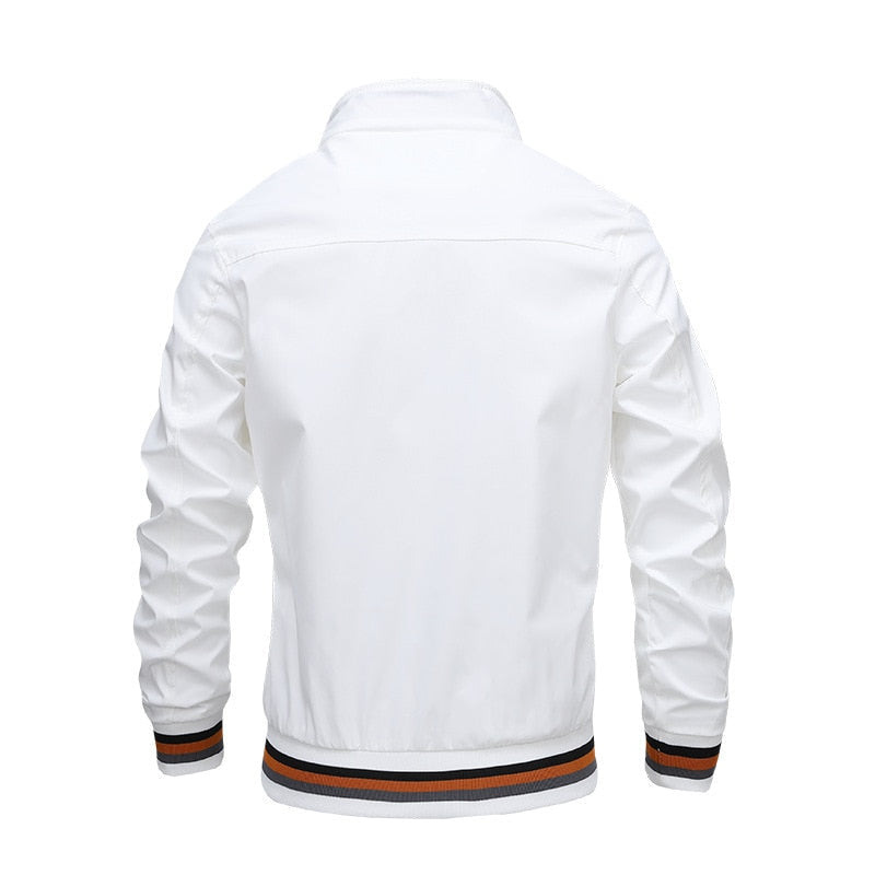 Mens Bomber Jacket Zip-Up Casual Classic Fit