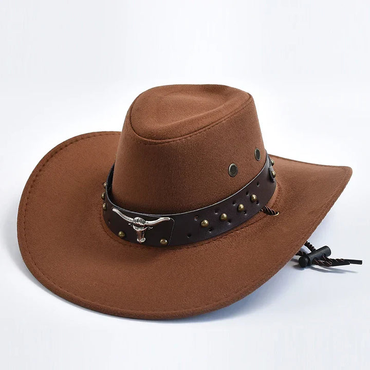 Mens Western Cowboy Hat Wide Brim Wool Felt
