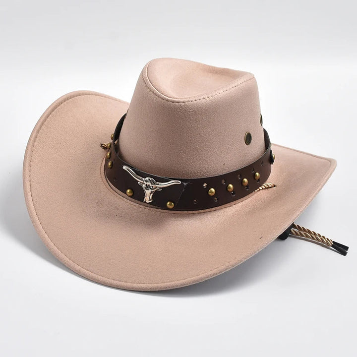 Mens Western Cowboy Hat Wide Brim Wool Felt