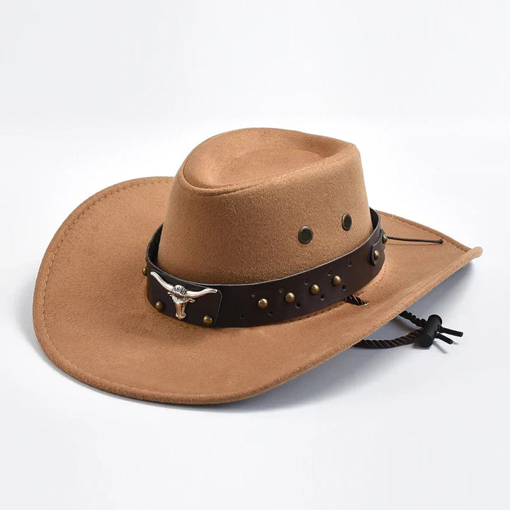 Mens Western Cowboy Hat Wide Brim Wool Felt
