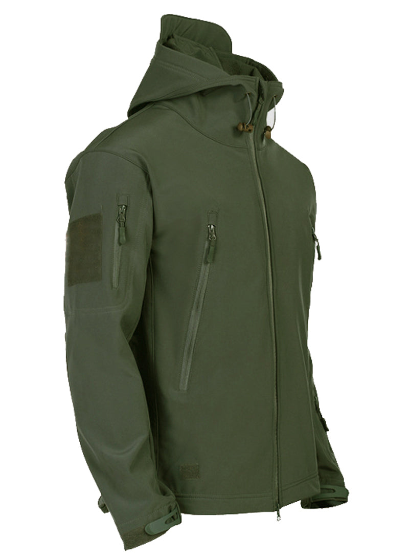Mens Tactical Softshell Jacket Waterproof Windproof with Hood