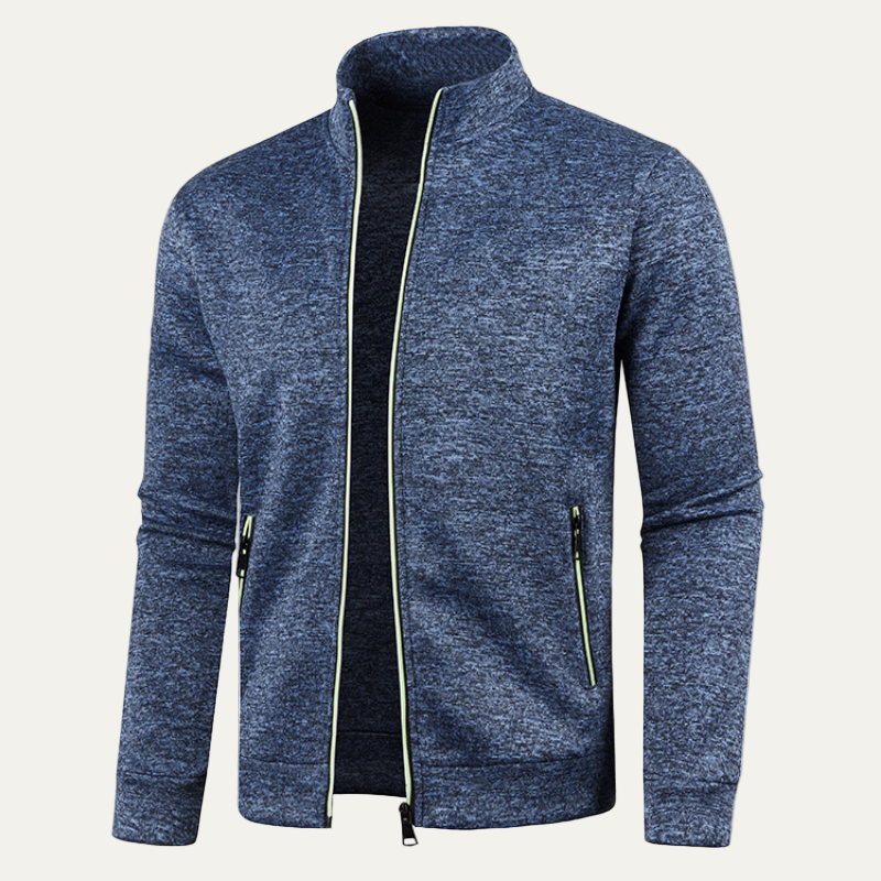 Mens Track Jacket Full Zip Casual Stand Collar