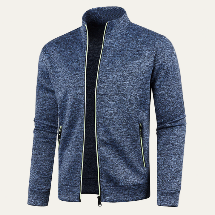 Mens Track Jacket Full Zip Casual Stand Collar