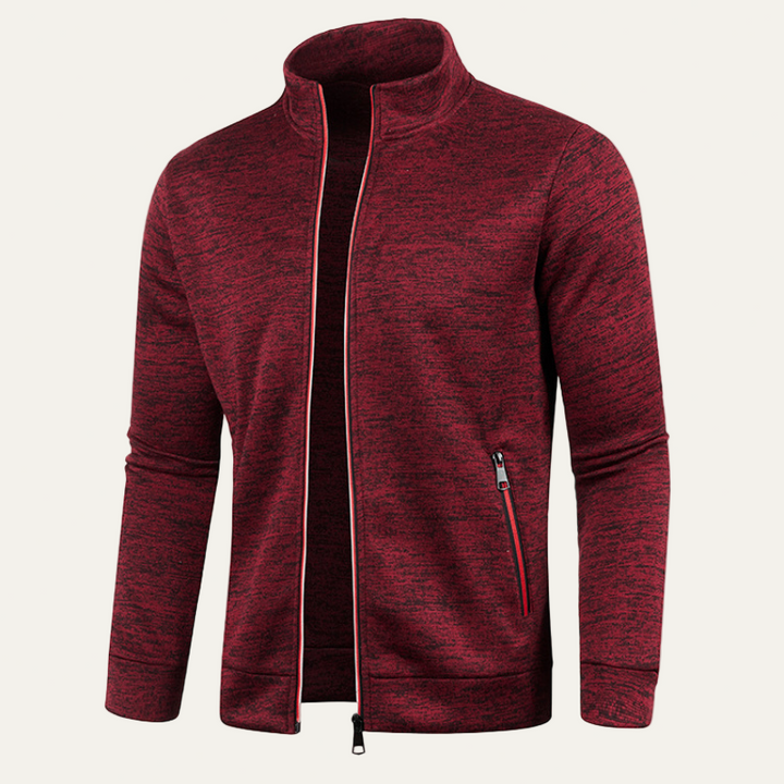 Mens Track Jacket Full Zip Casual Stand Collar