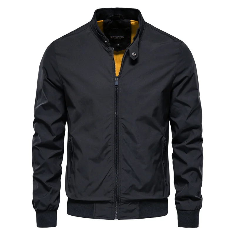 Mens Bomber Jacket Windproof Zip-Up Classic Fit - BritishMode