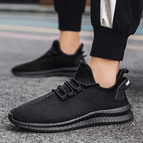 Mens Lightweight Sneakers with Orthopedic Footbed