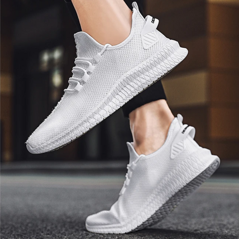 Mens Lightweight Sneakers with Orthopedic Footbed