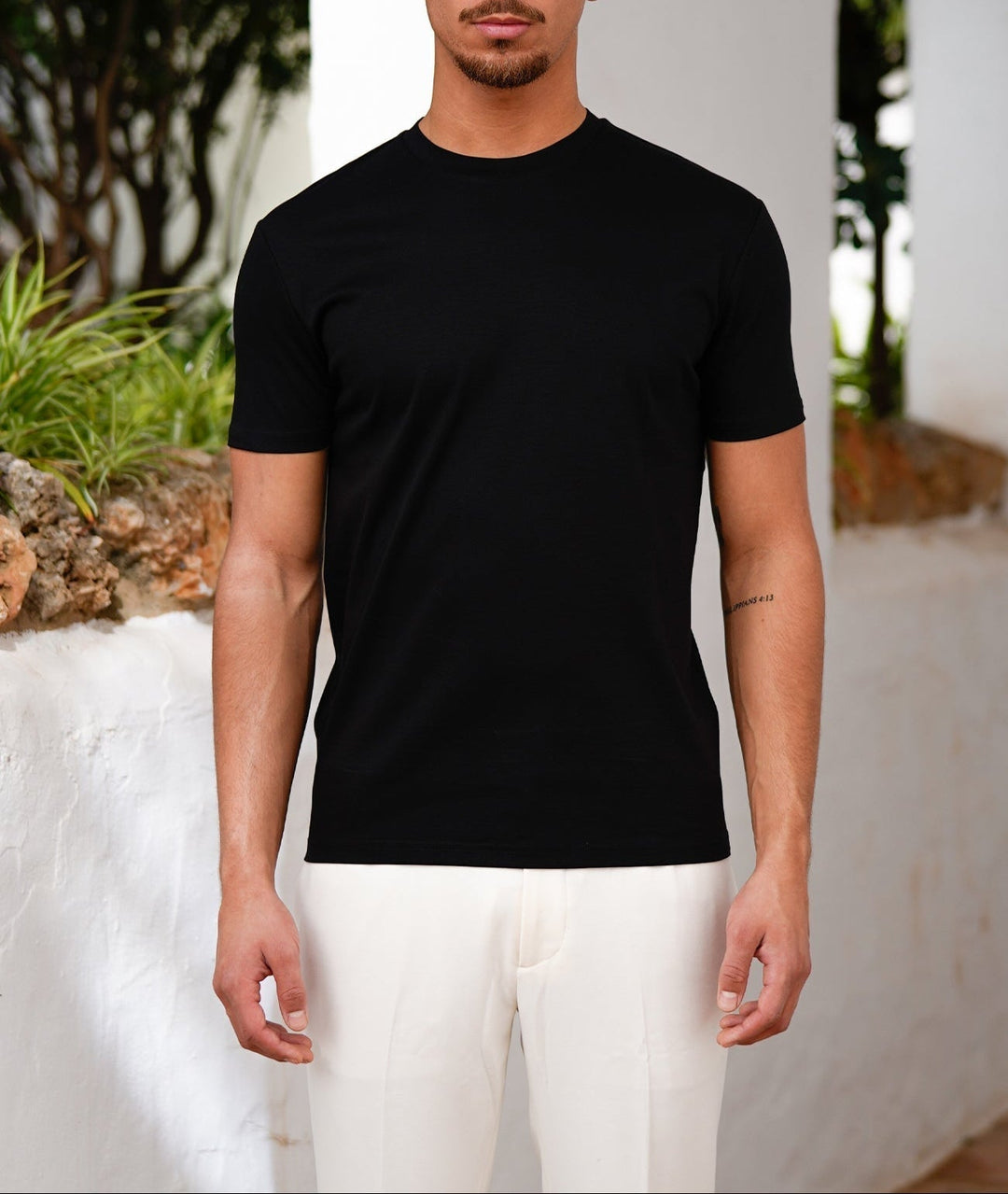 Mens Classic Crew Neck T-Shirt Soft Satin Touch