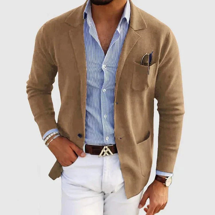 Mens Knit Jacket Relaxed Fit