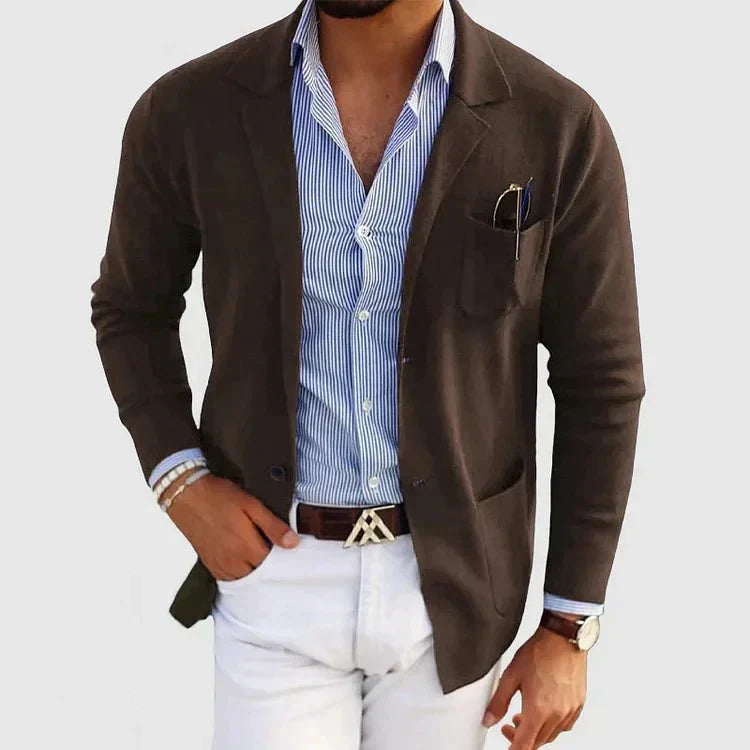 Mens Knit Jacket Relaxed Fit