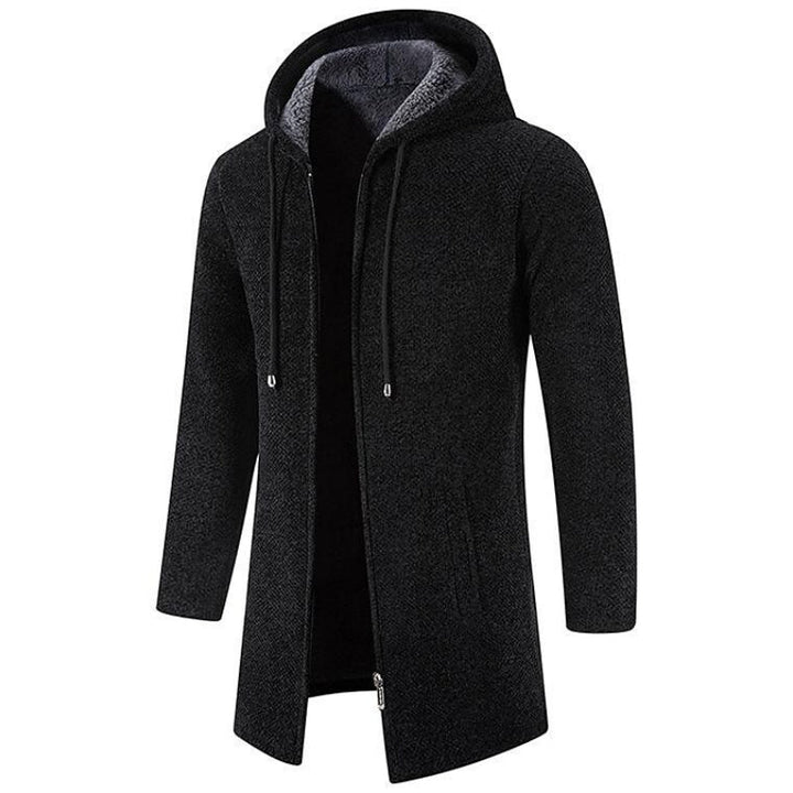 Mens Wool Hoodie Mid-Length Relaxed Fit - BritishMode