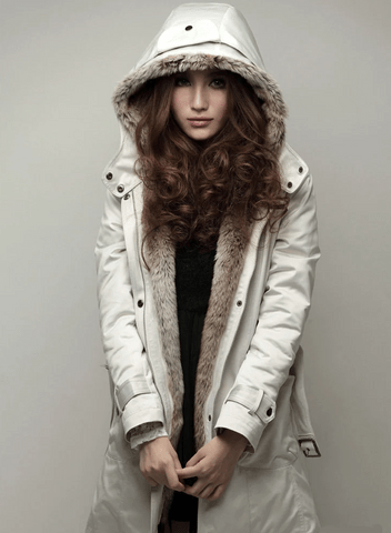 Womens Winter Coat with Faux Fur Lining Cozy Fit