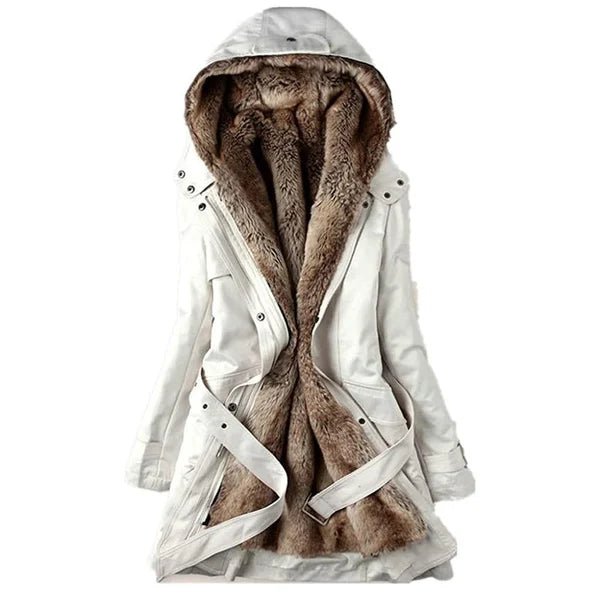 Womens Winter Coat with Faux Fur Lining Cozy Fit