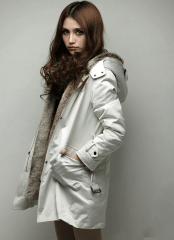 Womens Winter Coat with Faux Fur Lining Cozy Fit