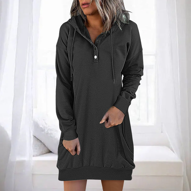 Womens Long Hoodie Minimalistic Relaxed Fit