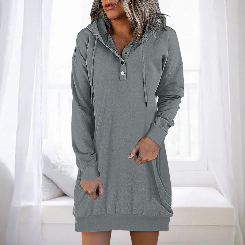 Womens Long Hoodie Minimalistic Relaxed Fit