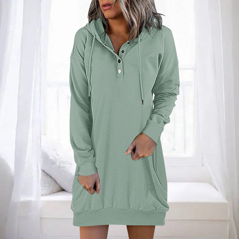 Womens Long Hoodie Minimalistic Relaxed Fit