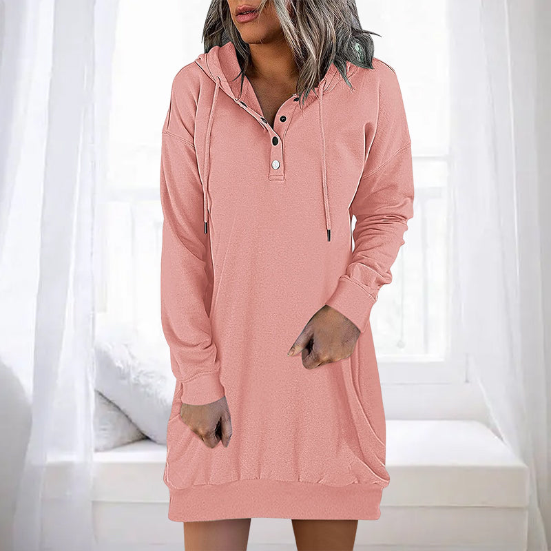 Womens Long Hoodie Minimalistic Relaxed Fit