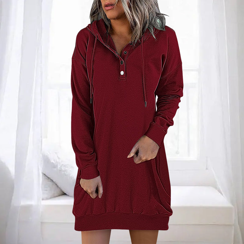 Womens Long Hoodie Minimalistic Relaxed Fit