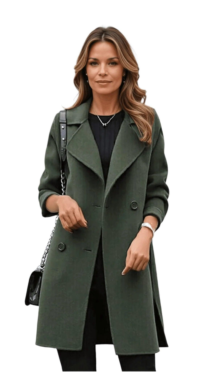 Womens Trench Coat Classic Stylish Elegant Fit - BritishMode