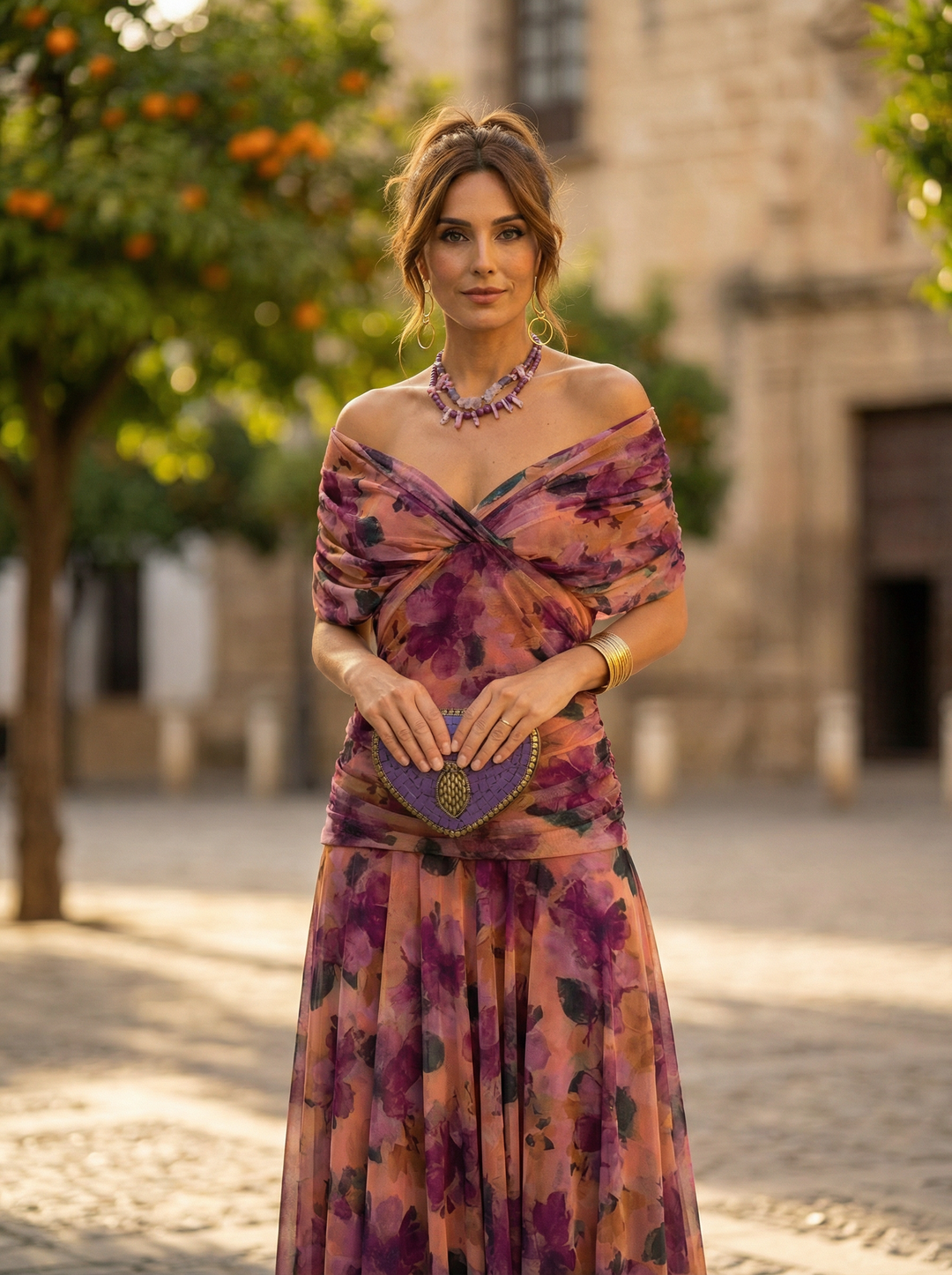 Womens Maxi Dress Chiffon Off Shoulder Ruched Style