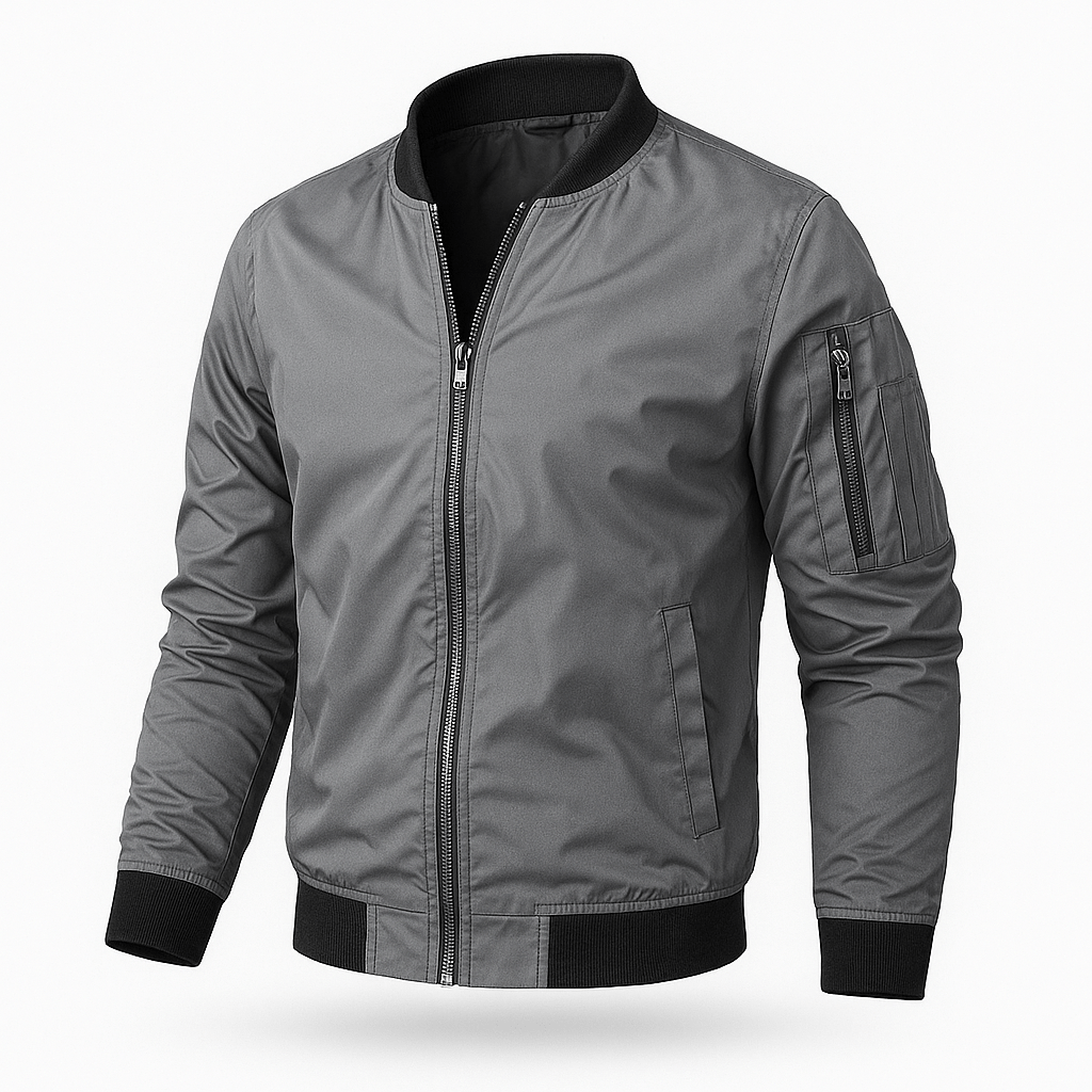 Unisex Lightweight Bomber Jacket Relaxed Fit
