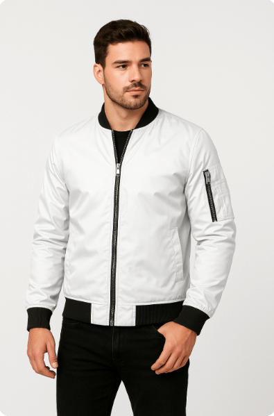 Unisex Lightweight Bomber Jacket Relaxed Fit